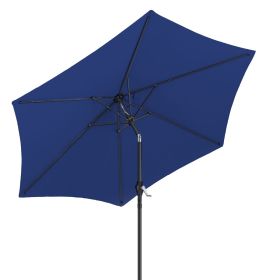 7.5FT Round Outdoor Patio Umbrella with Tilt Adjustment, Crank Lift System, 6 Iron Ribs & Iron Pole, Waterproof UV Protected Polyester Canopy